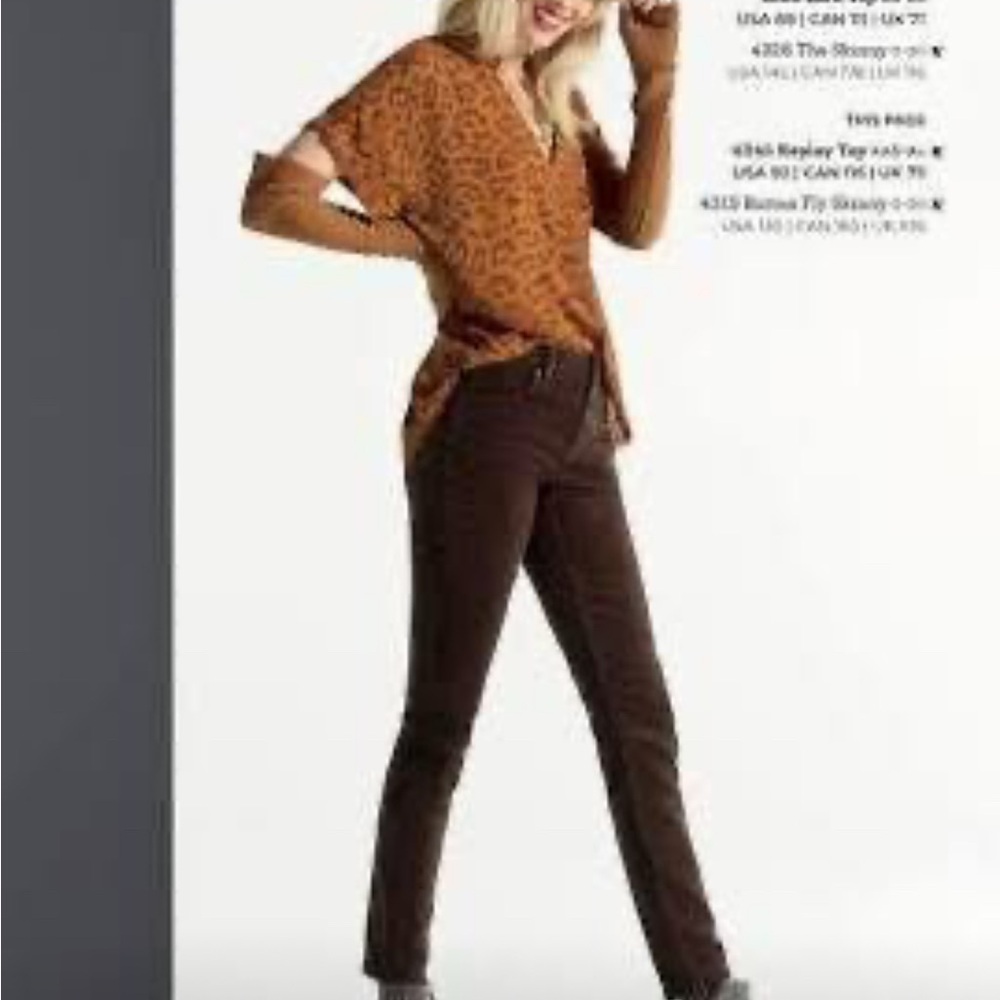 CAbi Leopard Print Blouse in Brown